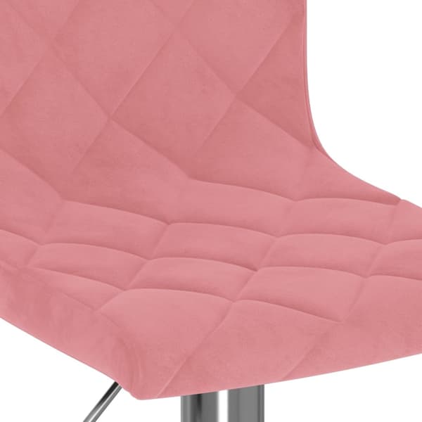 vidaXL Barstolar, set om 2, rosa, klädda i sammet