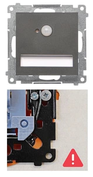 Simon 55 LED-trappbelysning med rörelsesensor 1,2 W neutral mattsvart