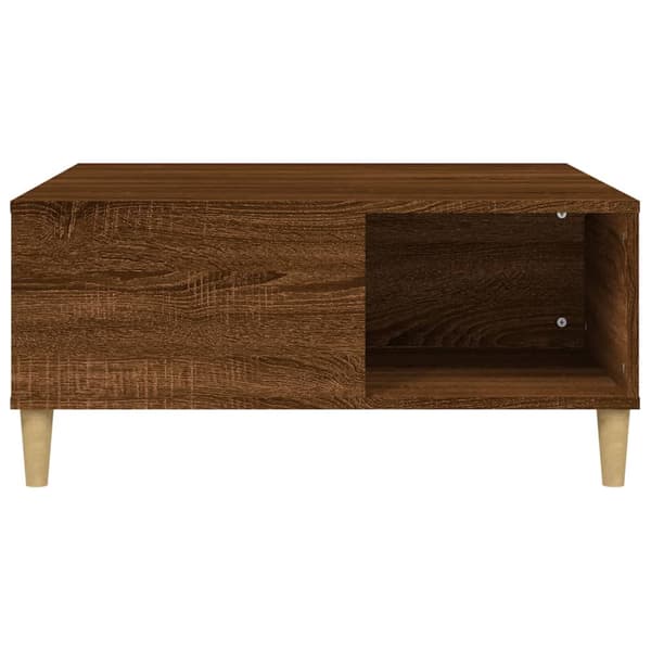 vidaXL sofabord brunt egetræ 80x80x36,5 cm