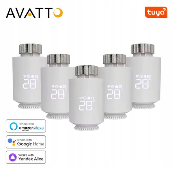 Temperaturregulator Termostathoved Avatto TRV-ventil ZigBee TUYA