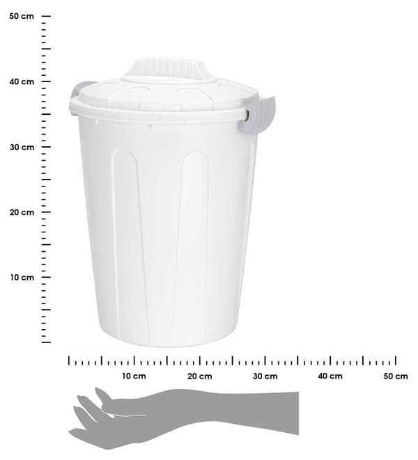 23L affaldsbeholder med låg