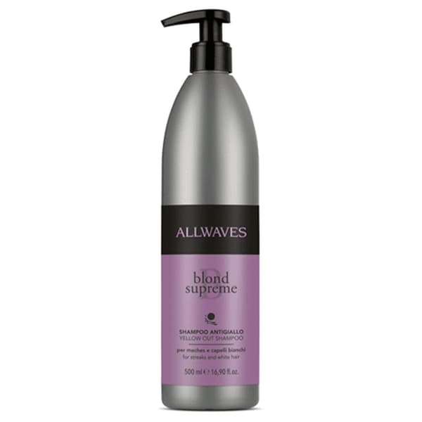 Allwaves Blond Supreme kellastumista ehkäisevä shampoo 500ml