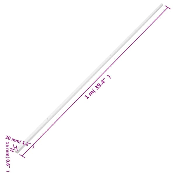 vidaXL Elrör, 30x15 mm, 10 m, PVC