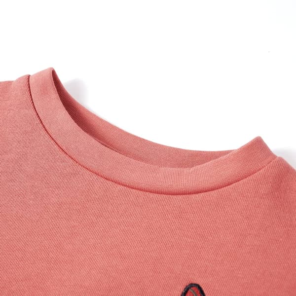 Børnesweatshirt med farveblok, lyserød, 116