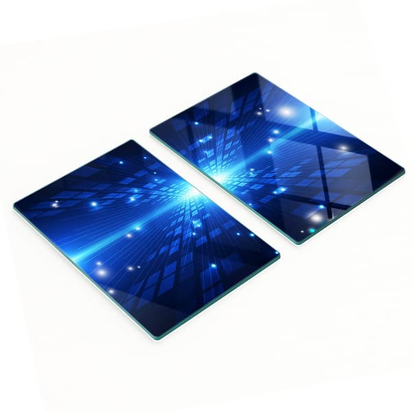 Dekorative serveringsbrædder i glas til snacks, tredimensionelle, 2x40x52 cm