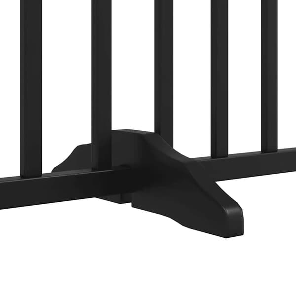 vidaXL foldbar hundegitter med dør 9 paneler sort 450 cm