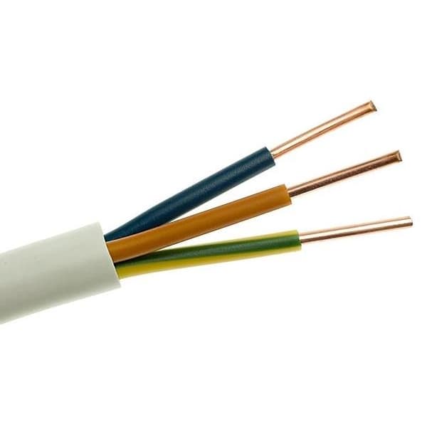 Rund installationskabel YDY 3x2,5 1m