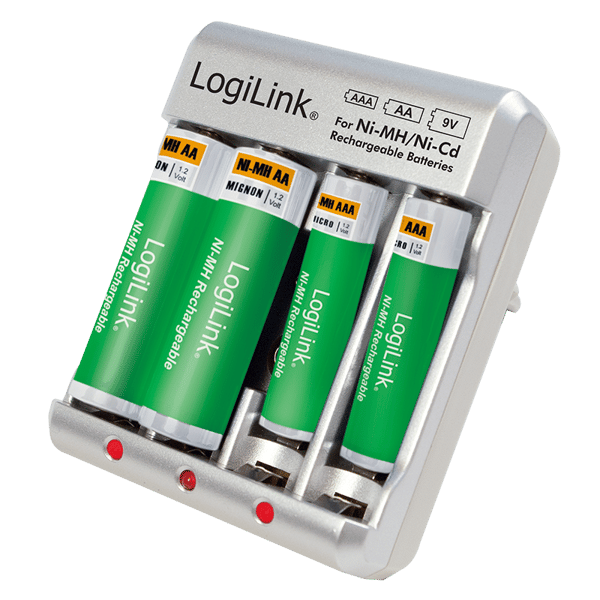 Oplader til AA/AAA/9V Ni-MH/Ni-Cd batterier, Logilink