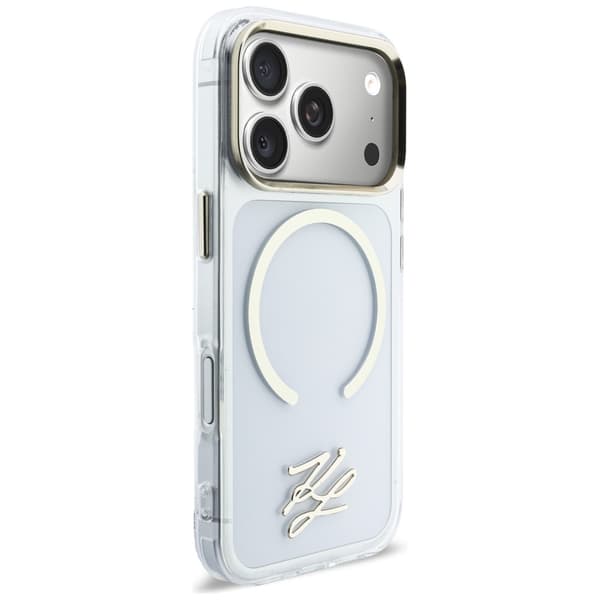 Karl Lagerfeld IML KL Script Logo MagSafe-etui til iPhone 17 Pro Max – klart