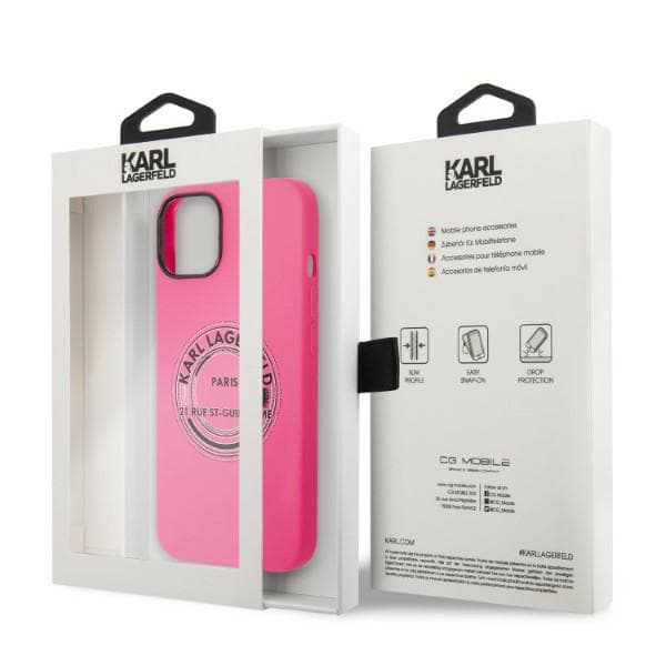 Karl Lagerfeld Silikone RSG Etui til iPhone 14 Plus / 15 Plus, Pink