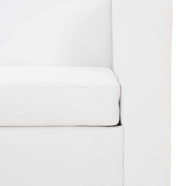vidaXL 2-sits soffa i konstläder vit