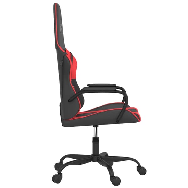 vidaXL gamingstol, sort og rød, kunstlæder