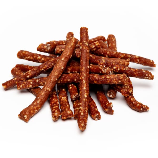 Delikatess, snacks för hundar Mr. Pretzel Nötkött och rispinnar 500g