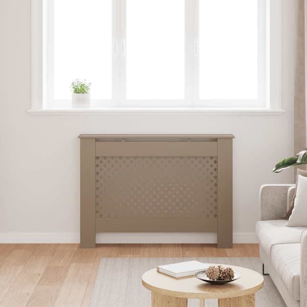vidaXL Radiatorskydd, 112x19x81 cm, MDF