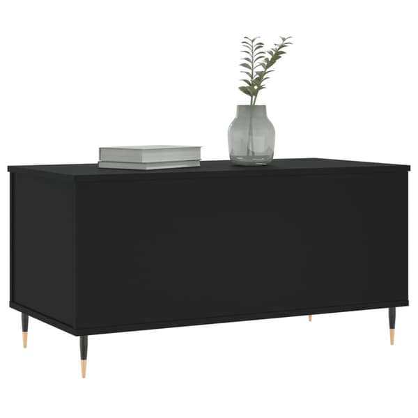 vidaXL sofabord, sort, 90x44,5x45 cm, træbaseret materiale
