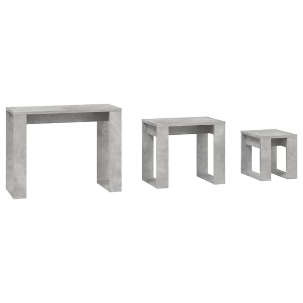 vidaXL 3-delade satsbord, träbaserat material