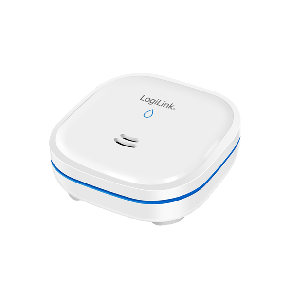 LogiLink Vattenläckagesensor Larm 85dB IP65 Batteri 10 År Detektor Vit