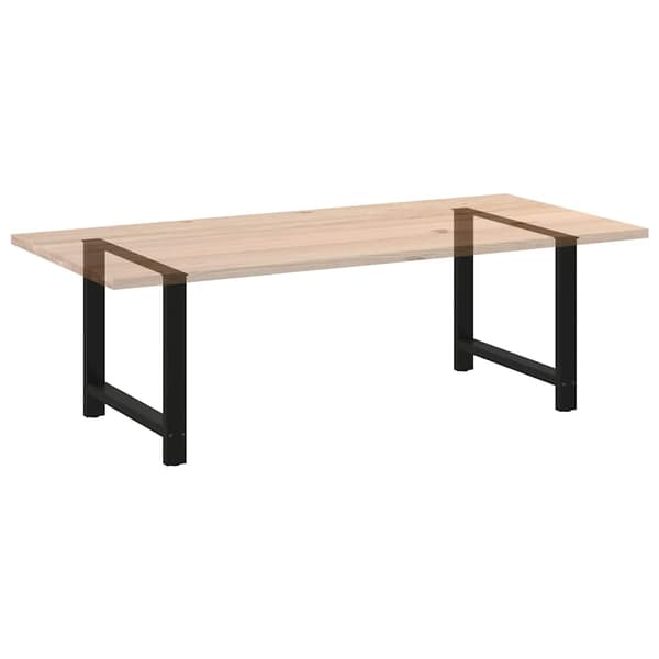 vidaXL sofabordsben sort 2 stk. 100x(72-73) cm stål