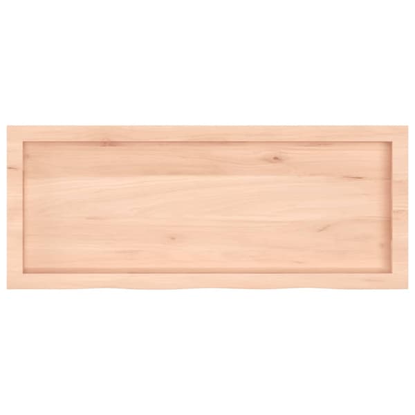 vidaXL badeværelsesbordplade 100x40x(2-4) cm ubehandlet massivt træ