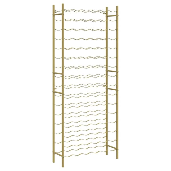 vidaXL 96 pullon viinipulloteline kultainen metalli