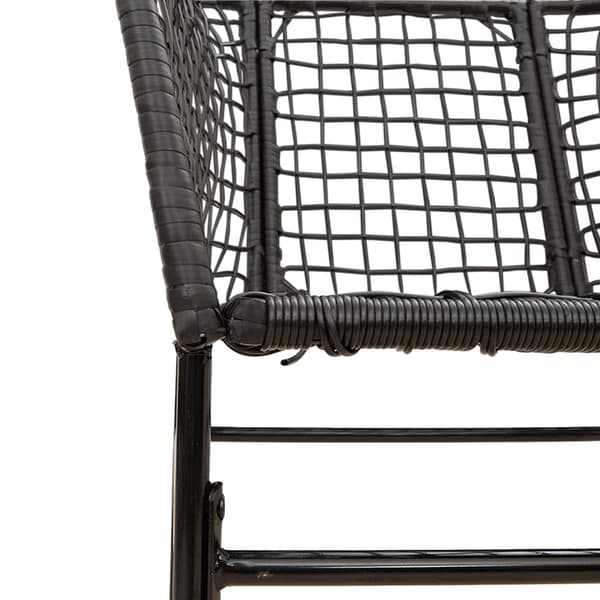 vidaXL havestole, sæt med 2, sort, polyrattan