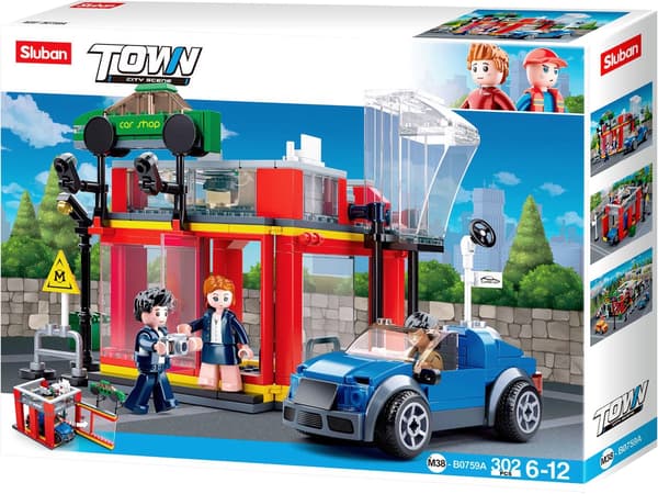 Sluban Klocki biludstilling auto 302 el town