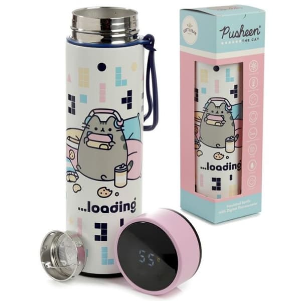 PKBOT149 Pusheen Spil Termoflaske med Termometer