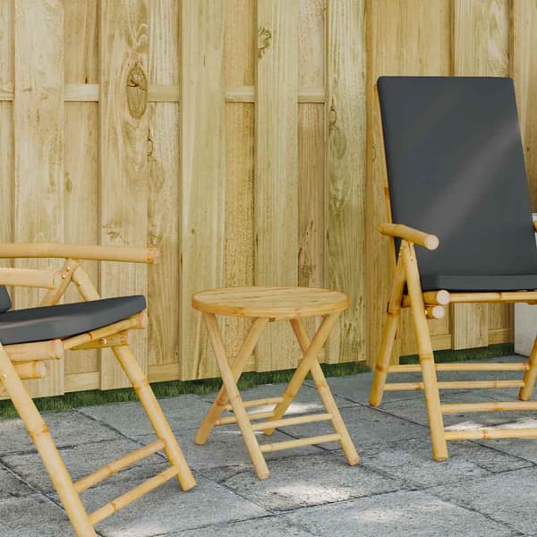 vidaXL foldbart havebord Ø45x45 cm bambus