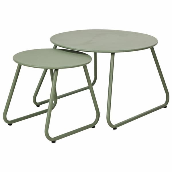 Set med 2 gröna metallbord Loft Duo