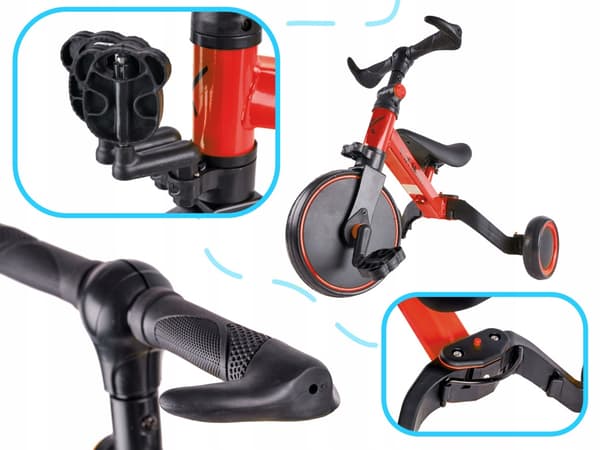 3-in-1 Trike Fix Mini -tasapainopyörä lapsille, punainen