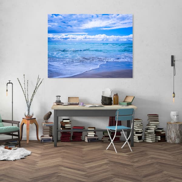 Lærredstryk Natur Blå Hav 120x80 cm
