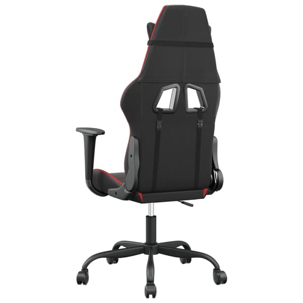 vidaXL gamingstol, sort og rød, kunstlæder