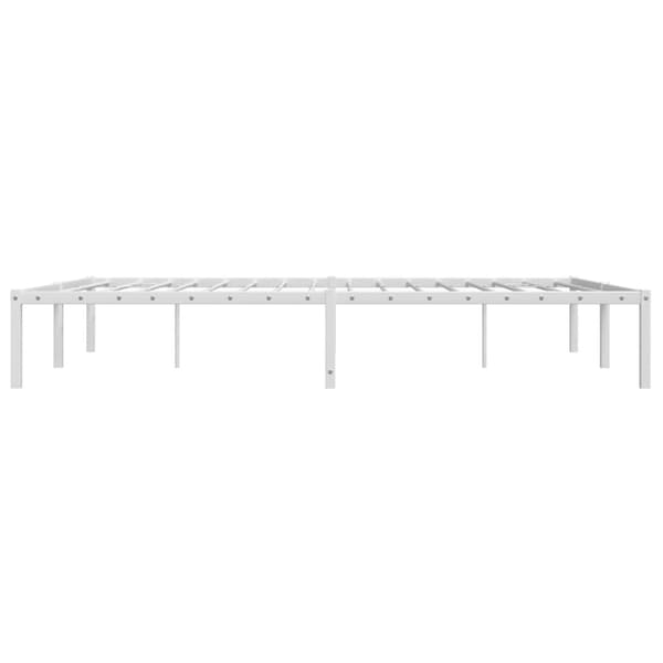 vidaXL Sängram i metall vit 160x200 cm