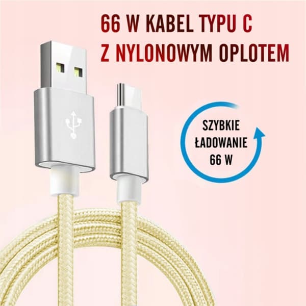 USB TYPE-C -kaapeli pikalataus 3.0 -kaapeli pikalataus 1m keltainen