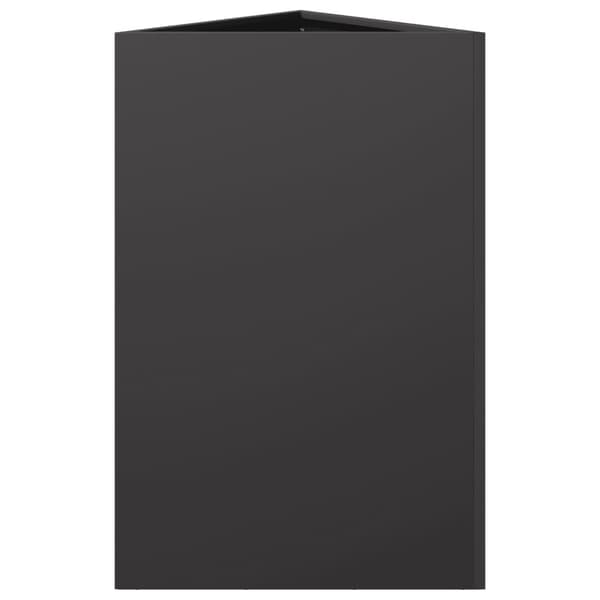 vidaXL Trädgårdskrukor, Set om 2, Svarta, Triangulära, 50x43x75 cm, Stål