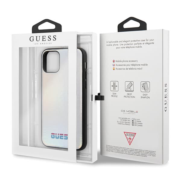 Guess Iridescent-skal till iPhone 11 Pro Max, silver/silver