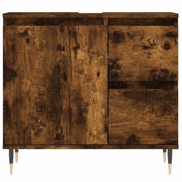 vidaXL badeværelsesskab røget eg 65x33x60 cm