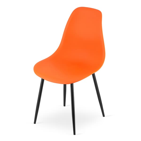 WAT stol orange/svarta ben x 2
