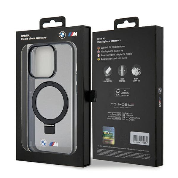BMW Ring Stand M Collection MagSafe-etui til iPhone 15 Pro, sort