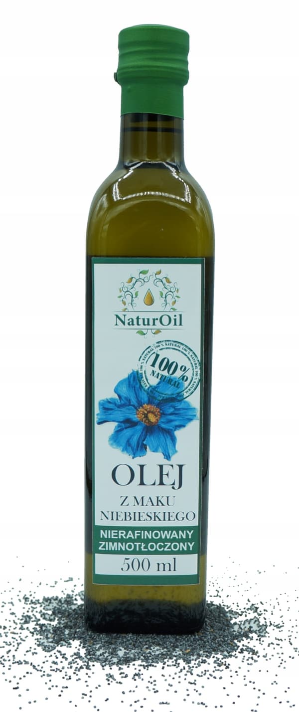 Blå valmuefrøolie 500ml Naturini