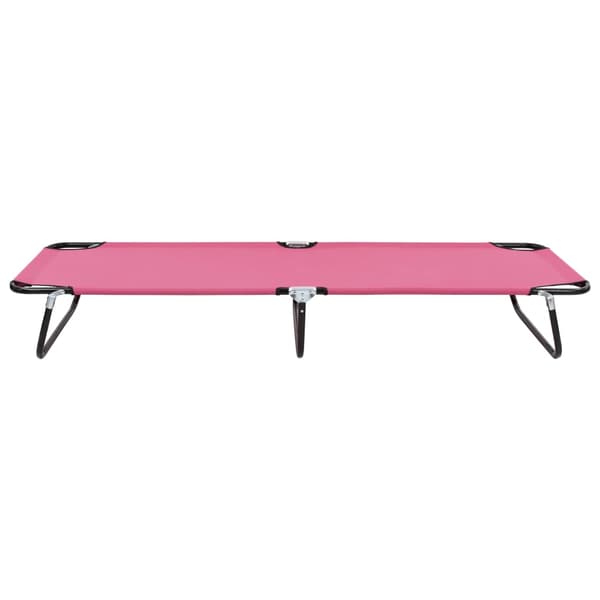 vidaXL foldbar liggestol stål pink