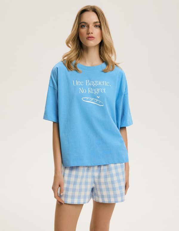 Mysig Bloovii dampyjamas | Blå XL