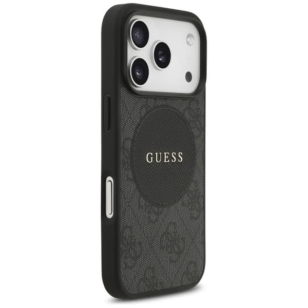 Guess 4G Circle Classic Logo MagSafe-etui til iPhone 17 Pro, sort