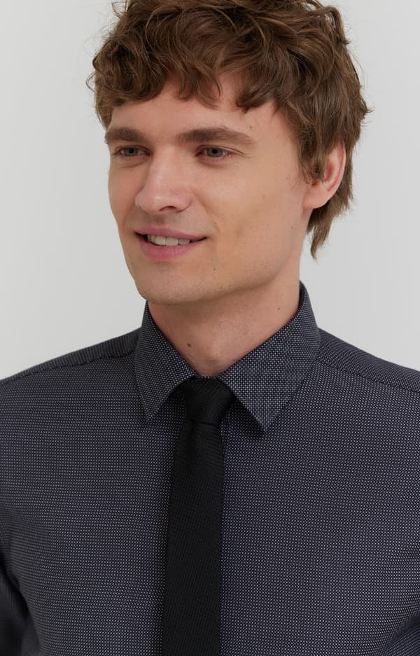 Mikromønstret skjorte 164-170/40