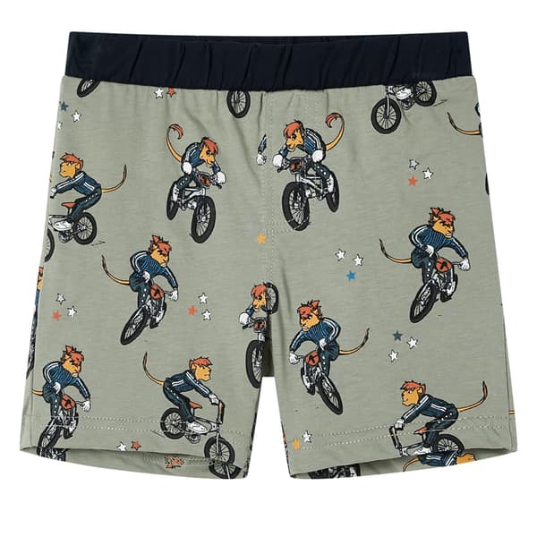Lasten lyhythihainen pyjama, vaalea khaki, 104