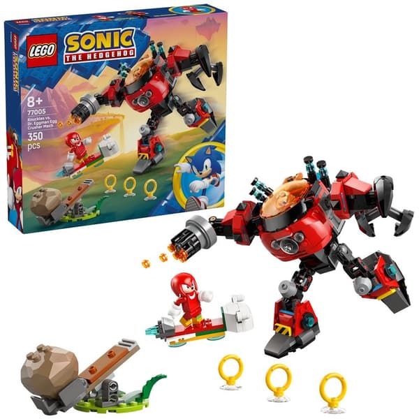 LEGO Sonic the Hedgehog Knuckles vs. Dr. Eggman med ægknuserrobot 350 dele (77005)