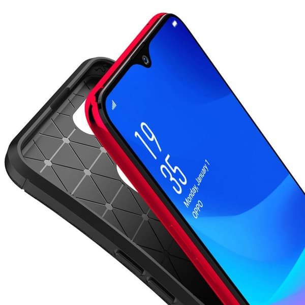 iPaky Kulfiber Oppo AX7 Sort