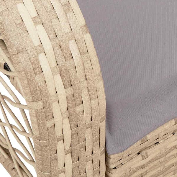 vidaXL Keinutuoli puutarhatyynyillä, beige, polyrottinki
