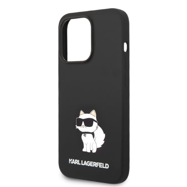 Karl Lagerfeld Silikone Choupette-etui til iPhone 14 Pro Max, Sort