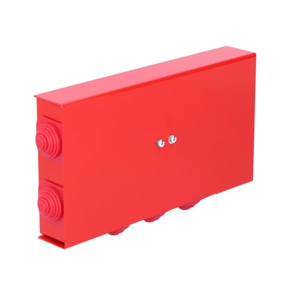 Brandskyddslåda, rektangulär, E90, genomgående diameter 3x3x6mm2, 225x125x36 m